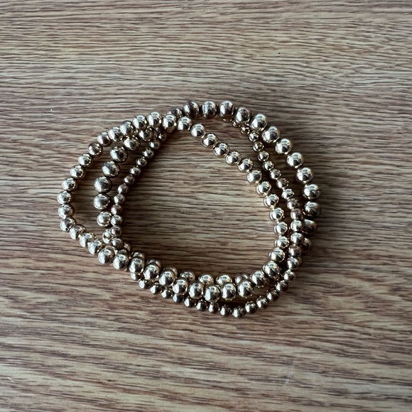 Gold beaded bracelets - Picture 2 of 3